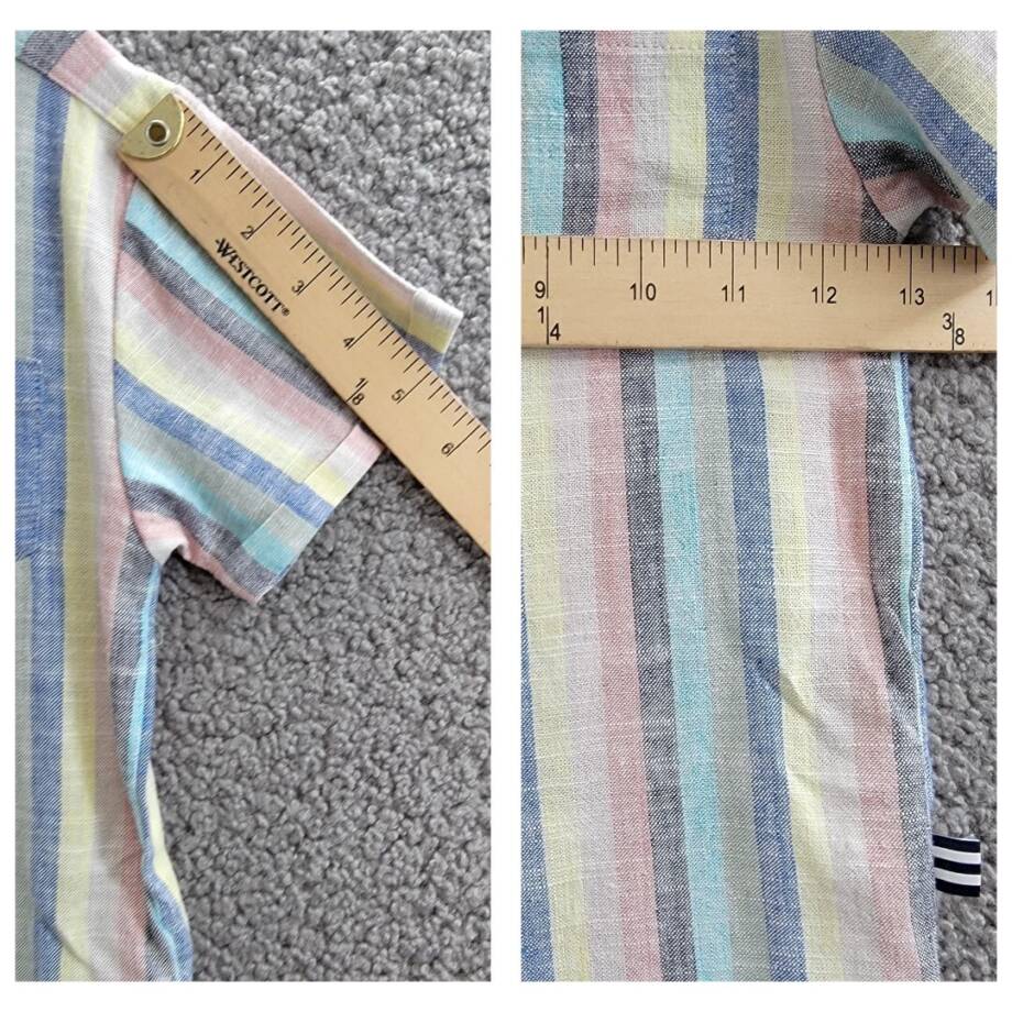 Splendid Santa Monica Button Shirt & Shorts Set Boys 5 Multi Stripe Linen Blend