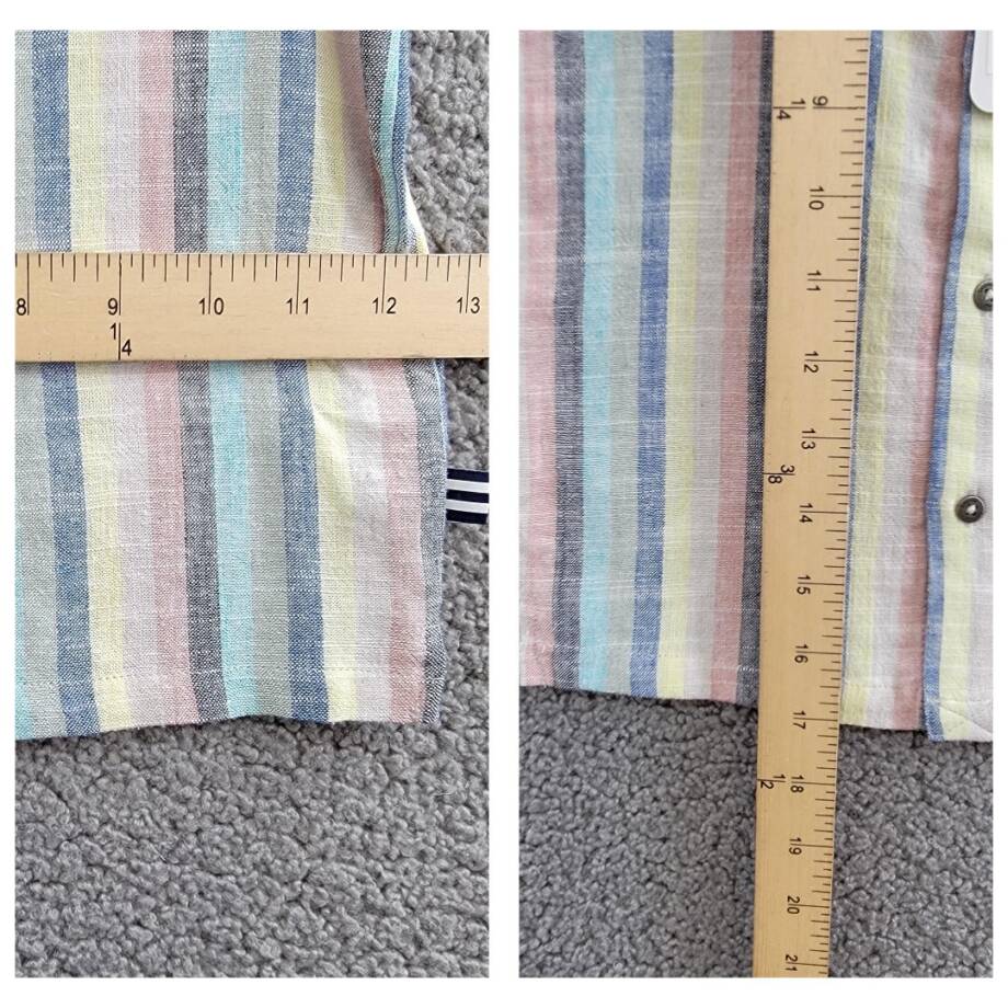 Splendid Santa Monica Button Shirt & Shorts Set Boys 5 Multi Stripe Linen Blend