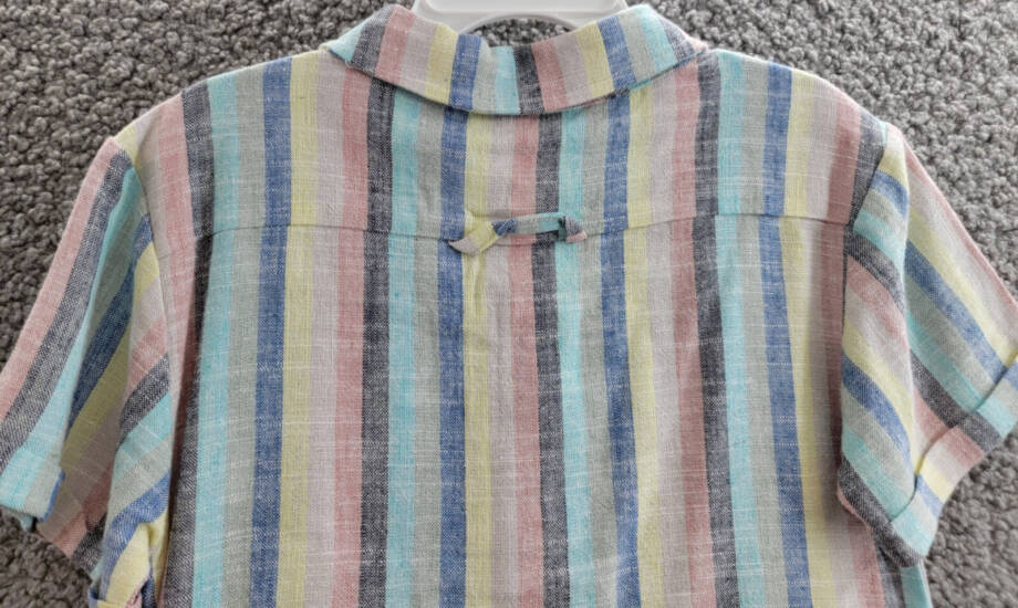Splendid Santa Monica Button Shirt & Shorts Set Boys 5 Multi Stripe Linen Blend