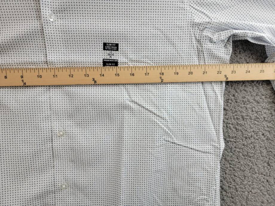 Calvin Klein Steel Plus Slim Fit Stretch Wrinkle Free Dress Shirt Men's 17 34-35