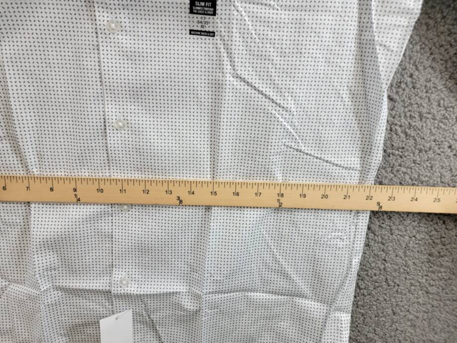 Calvin Klein Steel Plus Slim Fit Stretch Wrinkle Free Dress Shirt Men's 17 34-35