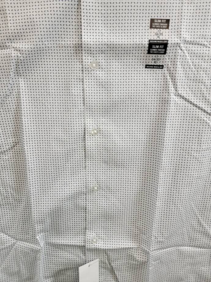 Calvin Klein Steel Plus Slim Fit Stretch Wrinkle Free Dress Shirt Men's 17 34-35