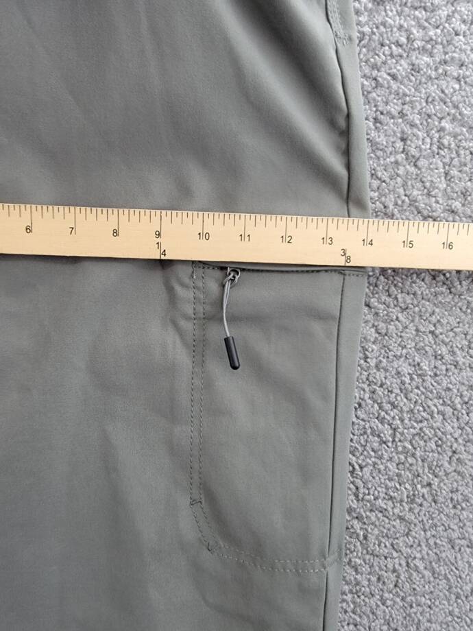 BASS OUTDOOR Essential Tech Cargo Pants Men's 40 Castor Gray Button Zip Closure
