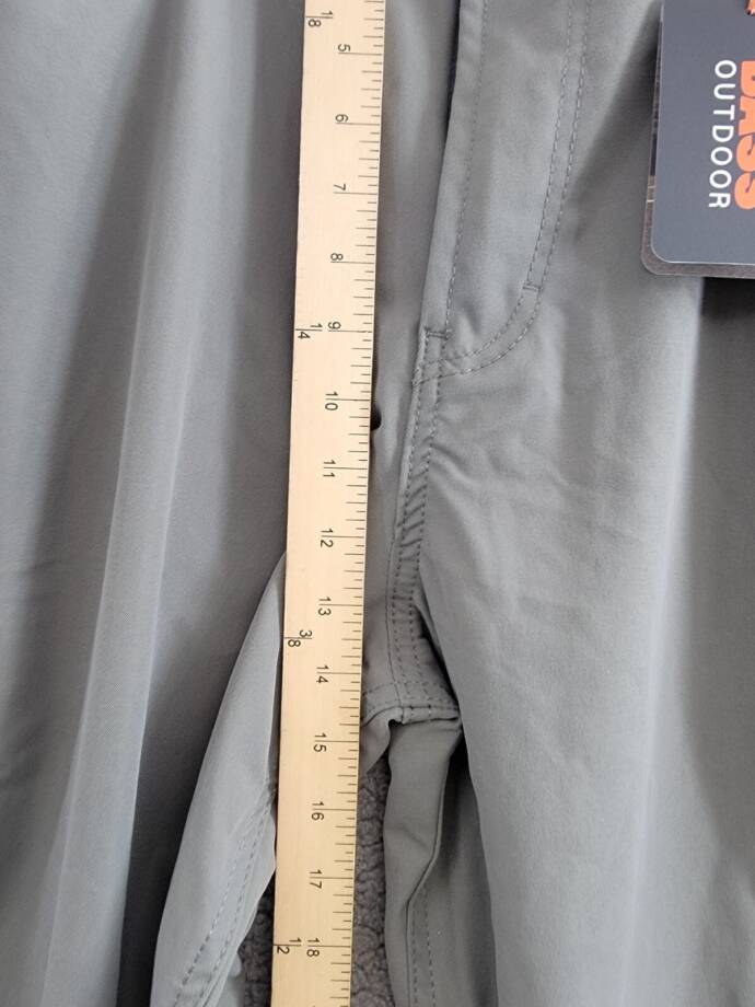 BASS OUTDOOR Essential Tech Cargo Pants Men's 40 Castor Gray Button Zip Closure