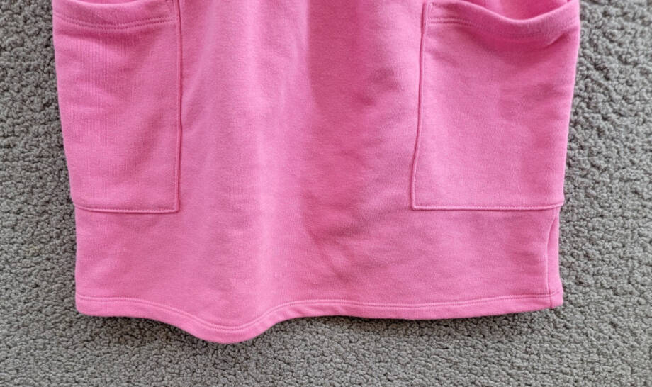 Epic Threads French Terry Dress Girls' S (7-8) Pop Pink Round Neck Short Sleeves