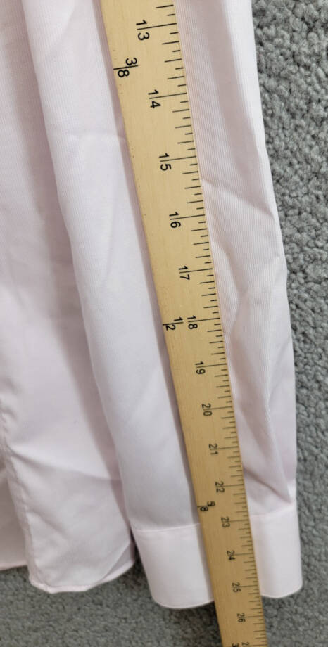 Calvin Klein Steel + Regular Fit Pin Cord Dress Shirt Men's Light Pink 16.5