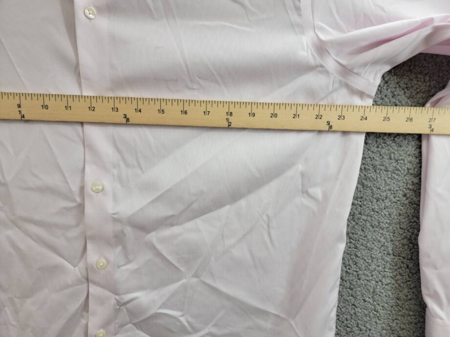 Calvin Klein Steel + Regular Fit Pin Cord Dress Shirt Men's Light Pink 16.5