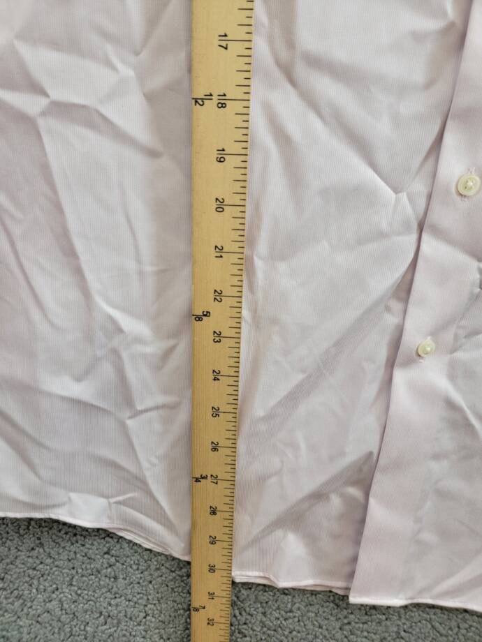 Calvin Klein Steel + Regular Fit Pin Cord Dress Shirt Men's Light Pink 16.5