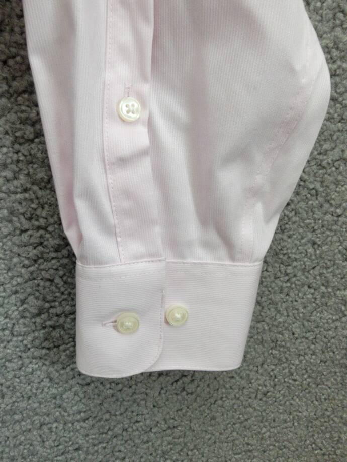 Calvin Klein Steel + Regular Fit Pin Cord Dress Shirt Men's Light Pink 16.5