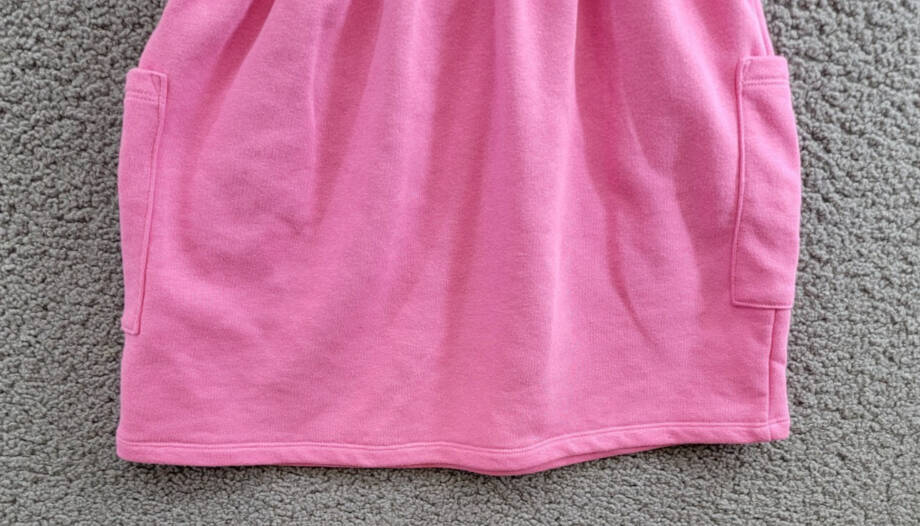 Epic Threads French Terry Dress Girls' S (7-8) Pop Pink Round Neck Short Sleeves