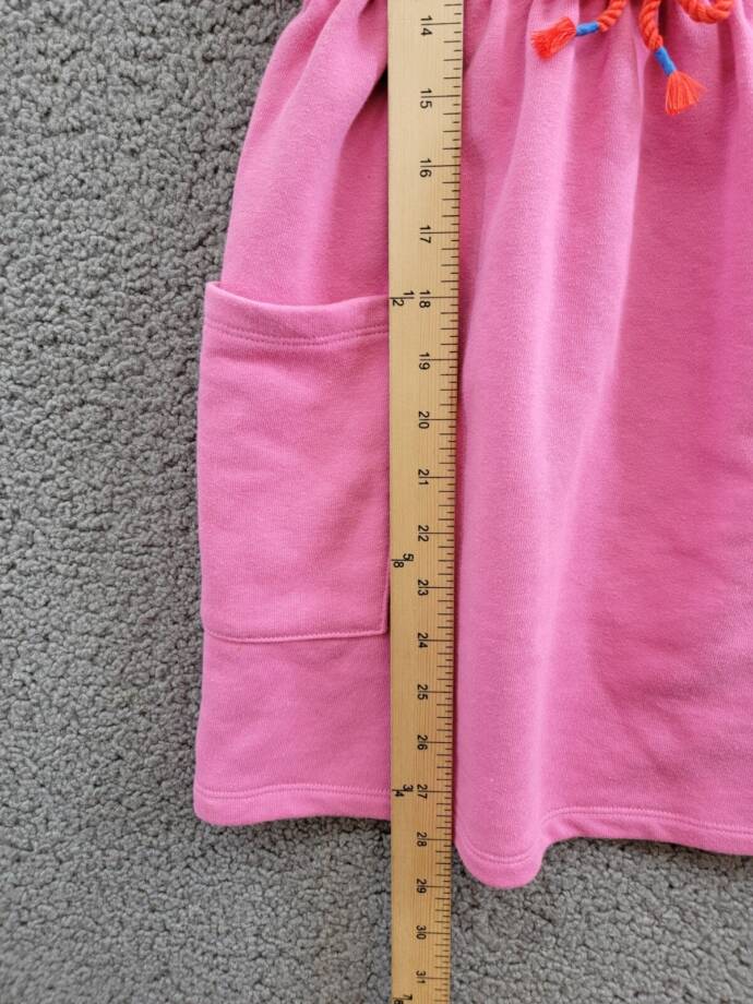 Epic Threads French Terry Dress Girls' S (7-8) Pop Pink Round Neck Short Sleeves