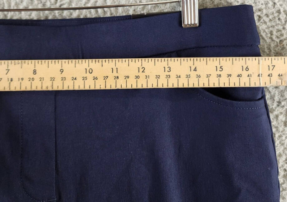 Alfred Dunner Petite Allure Proportioned Pants Women's 8P Navy Elastic Waist