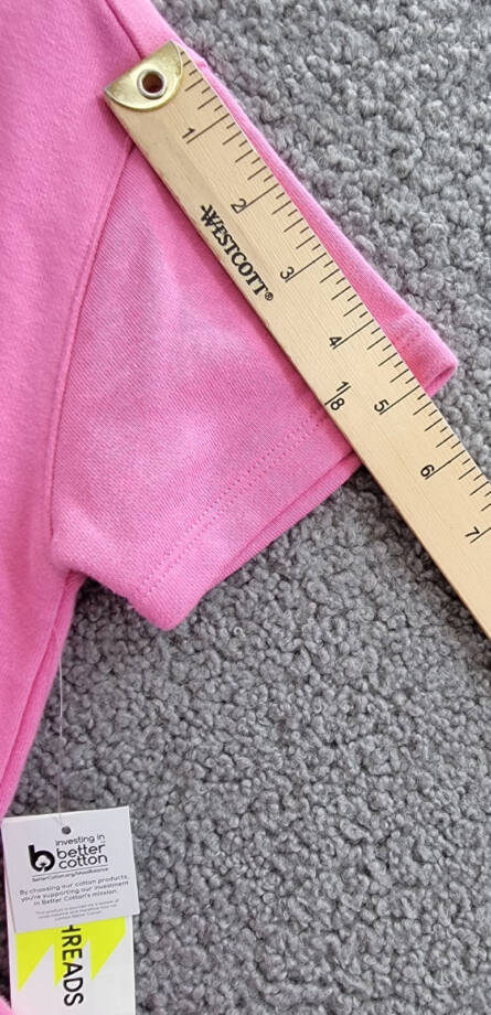 Epic Threads French Terry Dress Girls' S (7-8) Pop Pink Round Neck Short Sleeves