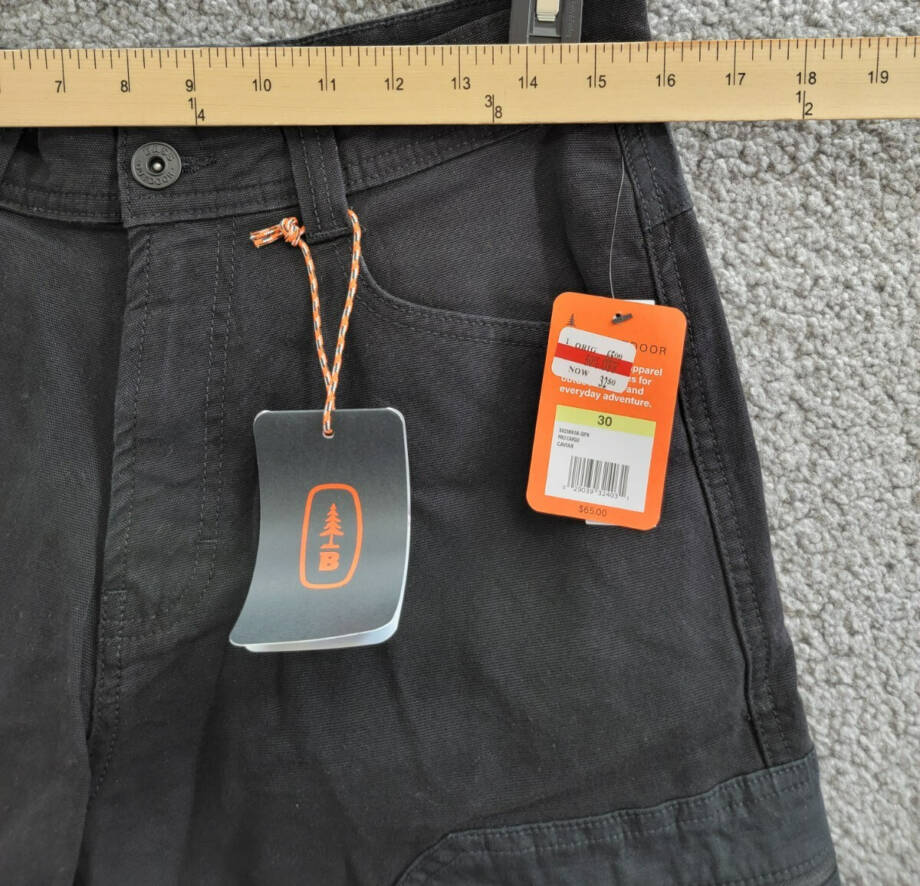 BASS OUTDOOR Worker Cargo 9" Shorts Men's 30 Caviar Zipped Pockets Button Zip
