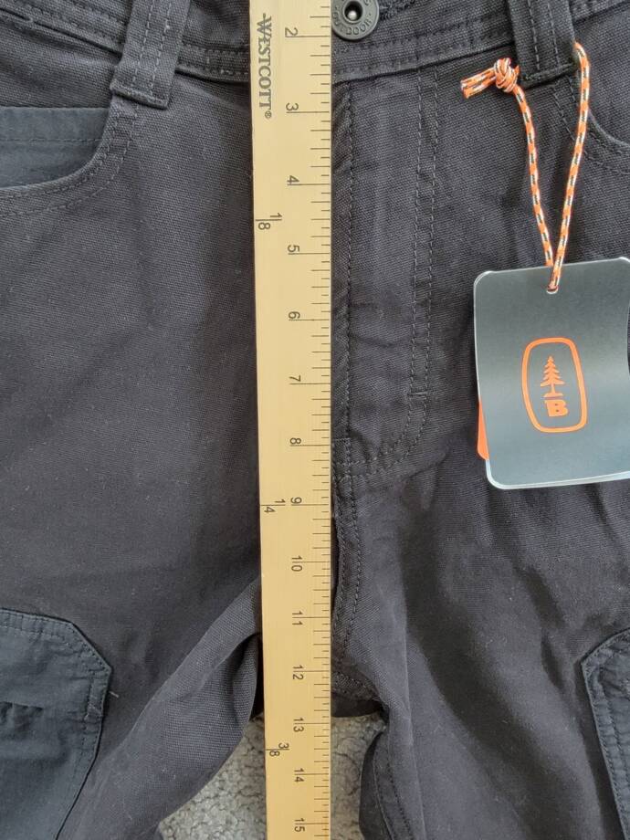 BASS OUTDOOR Worker Cargo 9" Shorts Men's 30 Caviar Zipped Pockets Button Zip