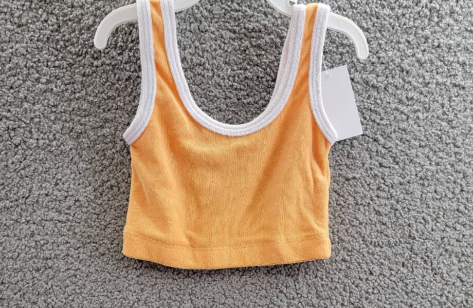 KatieJnyc Margot Tank Top Girls' M Orange Slush Scoop Neck Sleeveless Pullover