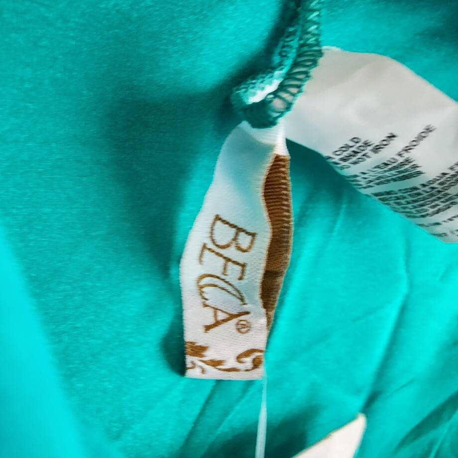 BECCA® by Rebecca Virtue Socialite High Waist Bikini Bottom Women's M Teal Solid