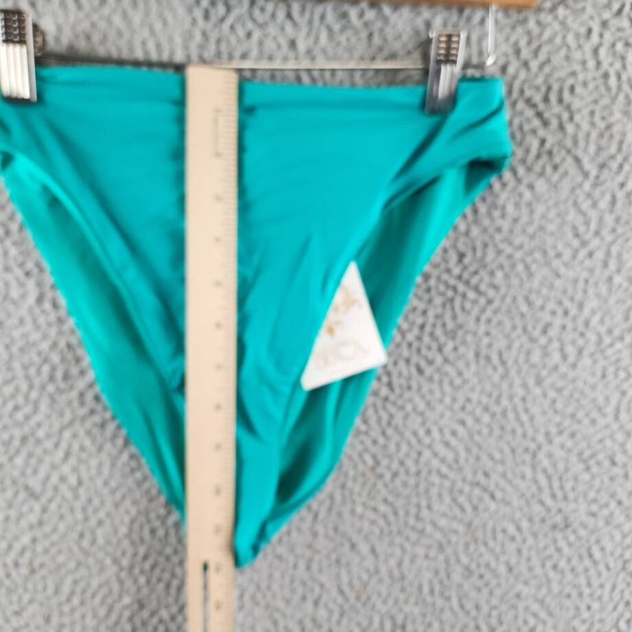 BECCA® by Rebecca Virtue Socialite High Waist Bikini Bottom Women's M Teal Solid