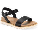 Sun + Stone Madie Slingback Ankle Strap Sandals Little Girls 2M Black/Brown