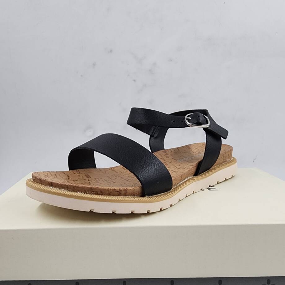 Sun + Stone Madie Slingback Ankle Strap Sandals Little Girls 2M Black/Brown