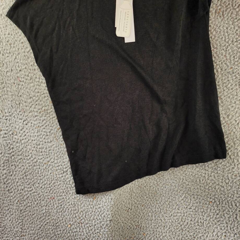 Sanctuary Parttime Lover Tee XXS Black Short Sleeves w/ Cold-Shoulder Cut-out