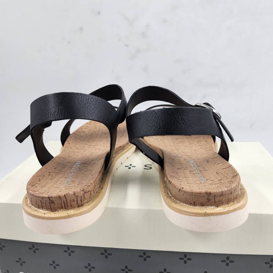 Sun + Stone Madie Slingback Ankle Strap Sandals Little Girls 3M Black/Brown