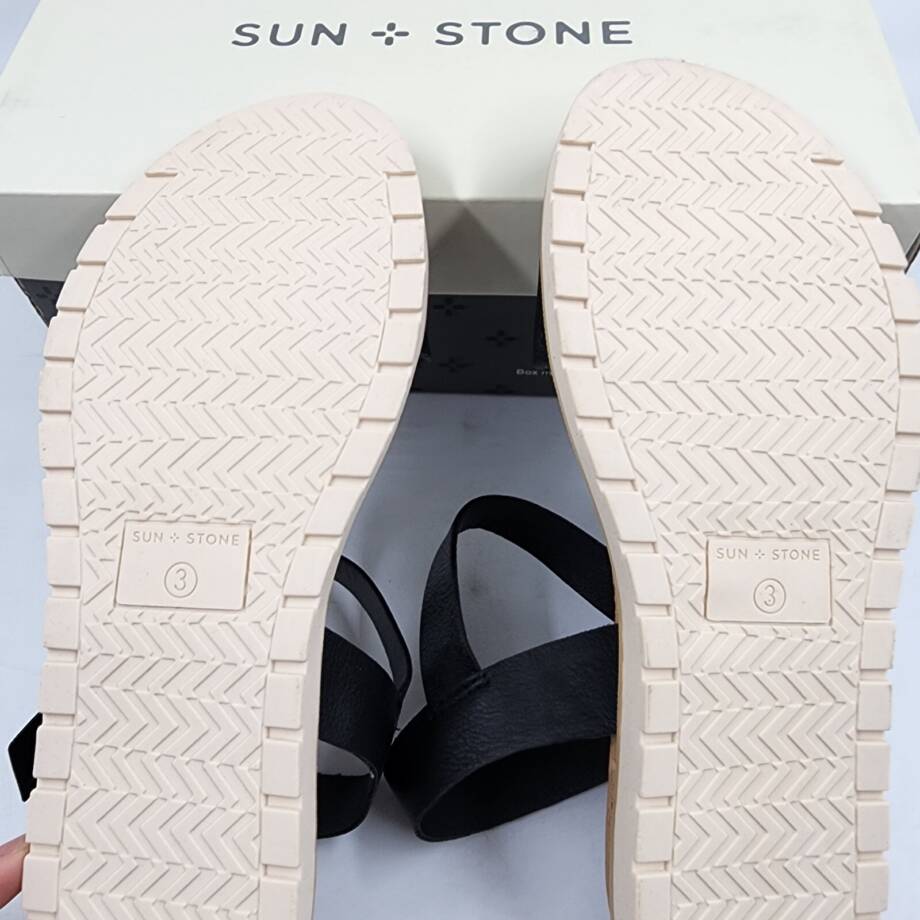 Sun + Stone Madie Slingback Ankle Strap Sandals Little Girls 3M Black/Brown