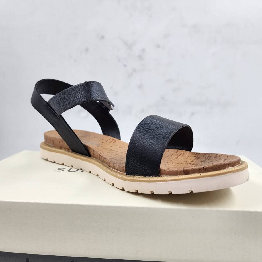 Sun + Stone Madie Slingback Ankle Strap Sandals Little Girls 3M Black/Brown