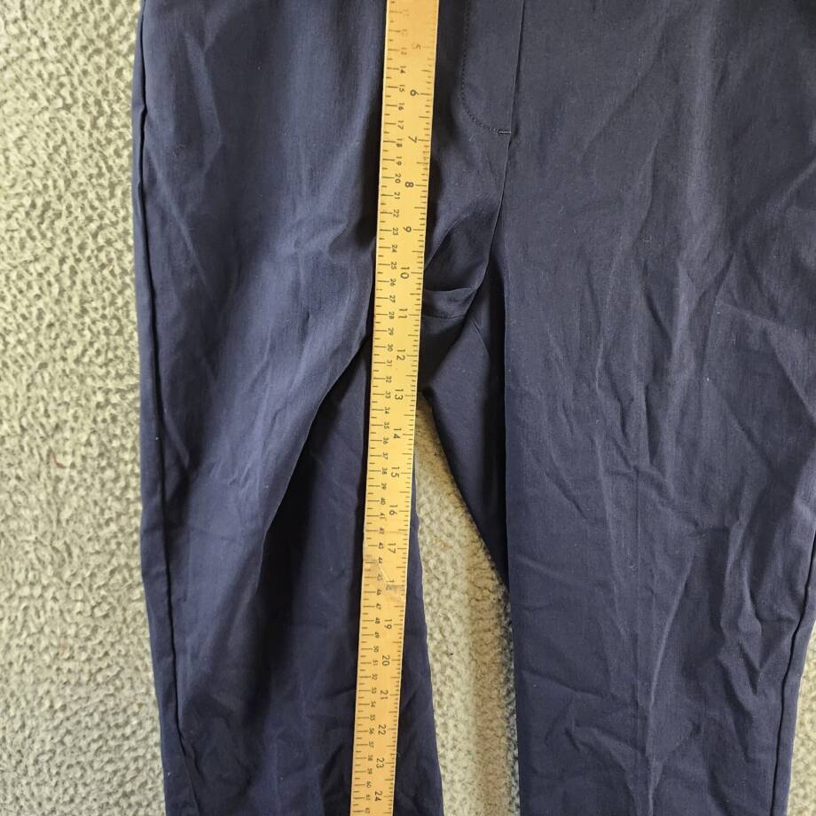 Alfred Dunner Petite Allure Proportioned Pants Women's 8P Navy Elastic Waist