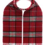 FRAAS Classic Plaid Cashmink Scarf Women's One Size True Red Fringe Edge