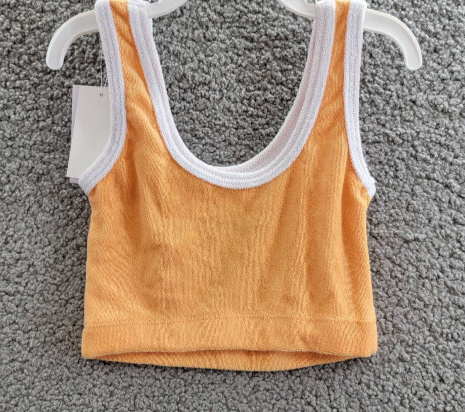 KatieJnyc Margot Tank Top Girls' M Orange Slush Scoop Neck Sleeveless Pullover