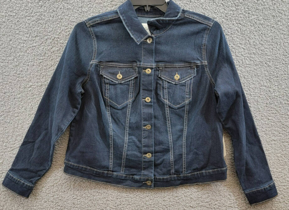 Jessica Simpson Trendy Plus Size Pixie Long Sleeve Denim Jacket Women's 1X Sevy