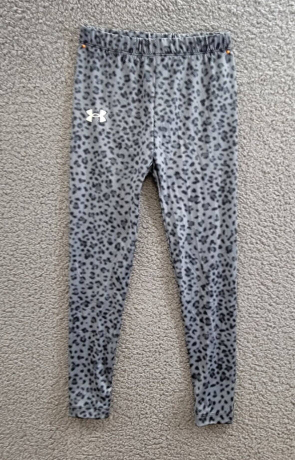 Under Armour Animal Print Leggings Girls - Grey Multi Pull On Elastic Waist 6X