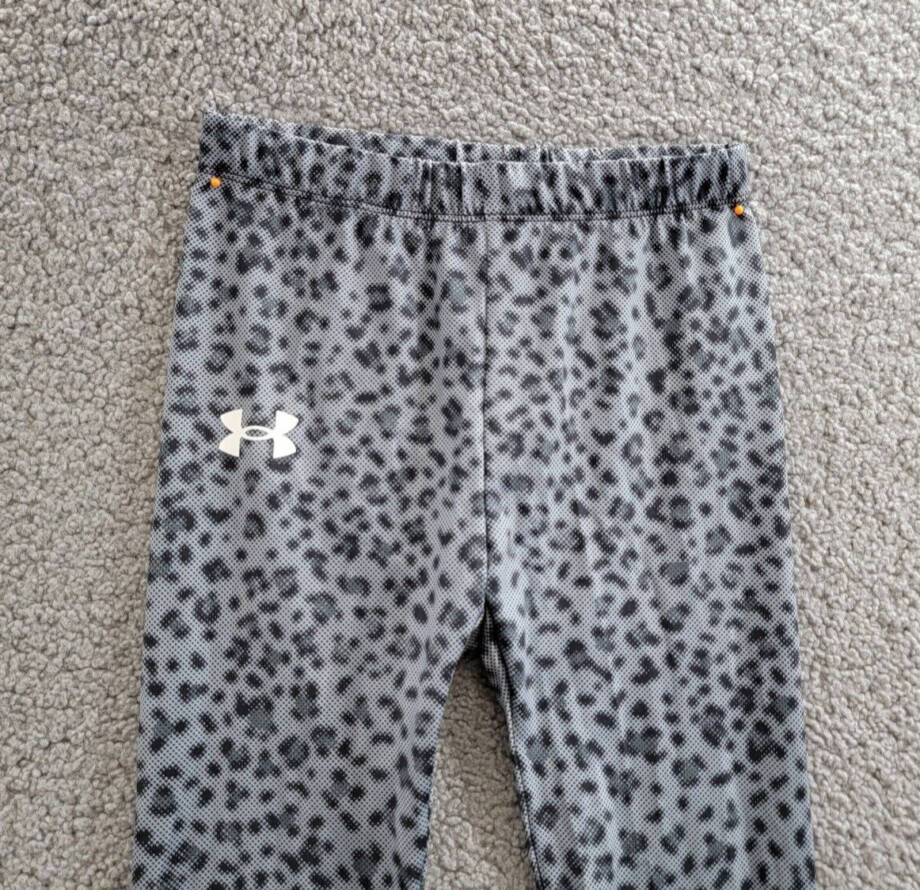 Under Armour Animal Print Leggings Girls - Grey Multi Pull On Elastic Waist 6X