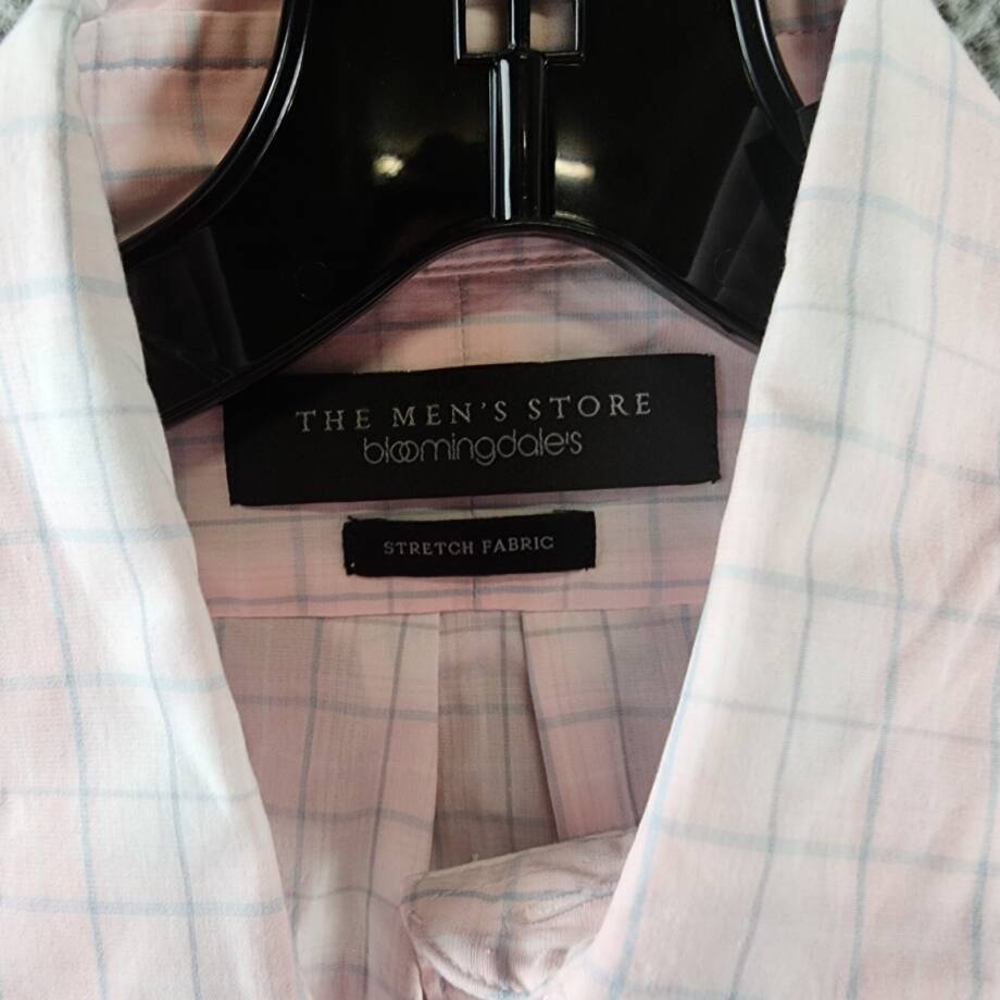 The Men's Store at Bloomingdale's Stretch Slim Fit Button Up Shirt Men's S Pink