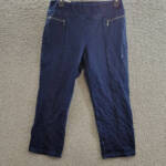 Style & Co Knit Pull-On Cropped Pants Women's Small Galaxy Wash Faux Zip Pockets