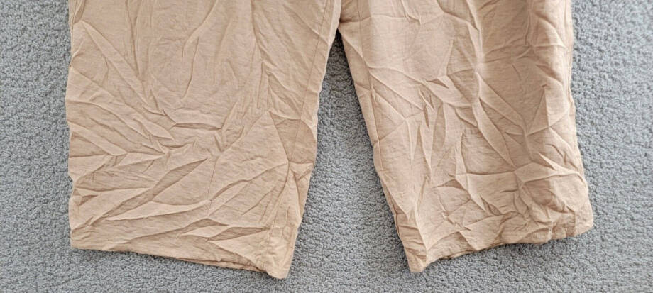 NY Collection Elastic-Waist Wide Leg Culotte Pants Women's XL Brown Solid PullOn