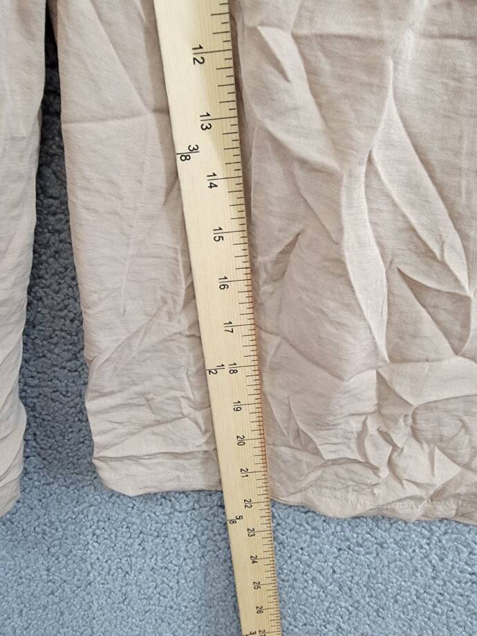 NY Collection Elastic-Waist Wide Leg Culotte Pants Women's XL Brown Solid PullOn
