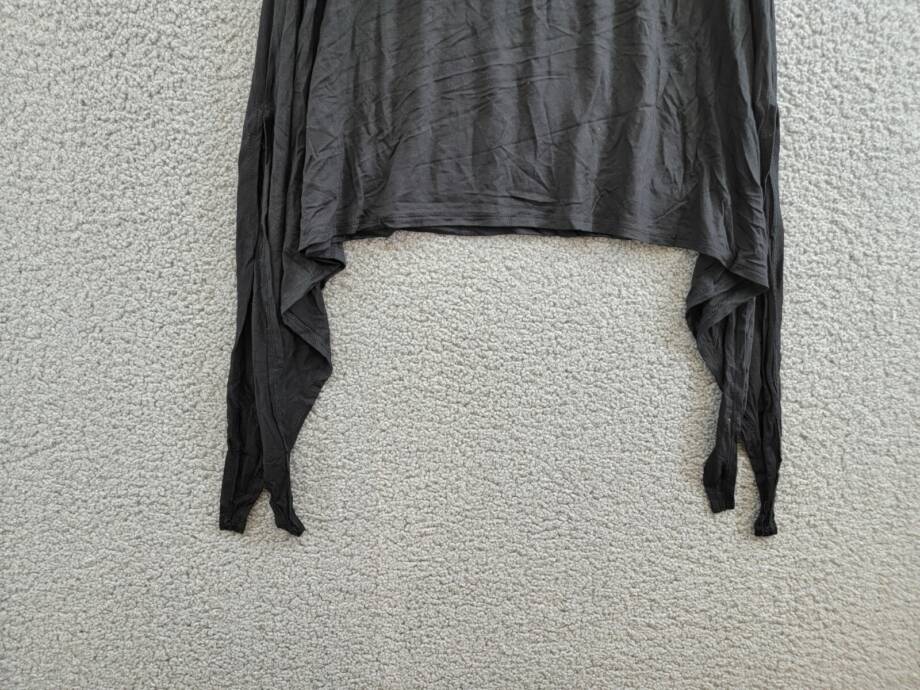 Cable & Gauge Cupio Sleeveless Tie-Hem Top Women's M Black V-Neck Pullover