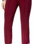 Style & Co Pull-On Cropped Pants Women's M Orchard Vines Solid Elastic Waist