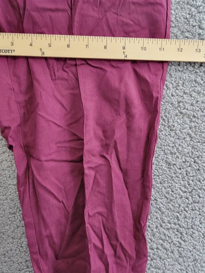 Style & Co Pull-On Cropped Pants Women's M Orchard Vines Solid Elastic Waist
