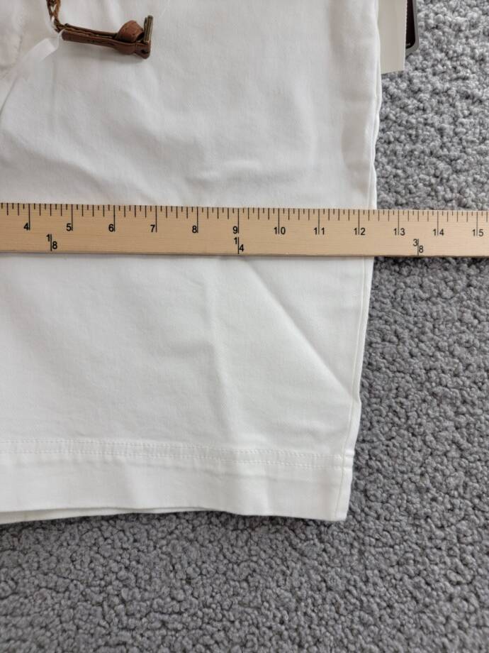 Lee Platinum Georgia Belted Shorts Women's 10 White Side Pockets Button Zip