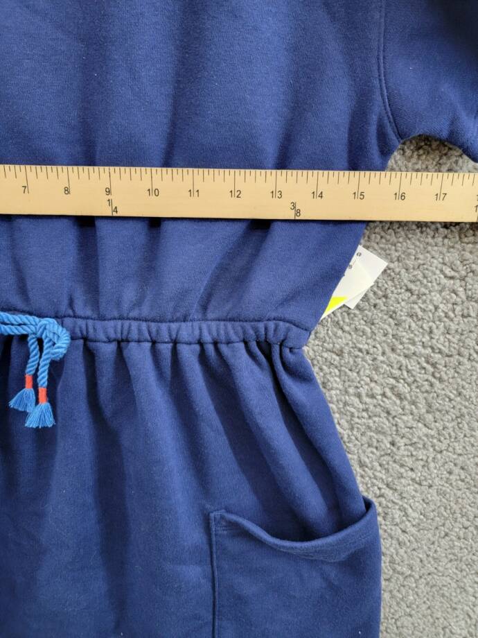 Epic Threads French Terry Dress Girls L (14-16) Medieval Blue Drawstring Waist