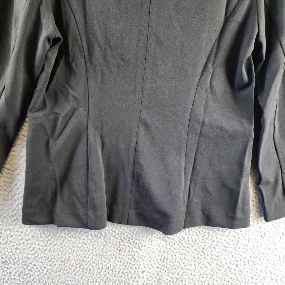 NY Collection Petite Long Sleeve Scuba Crepe Blazer Jacket Women's PL Black L/S