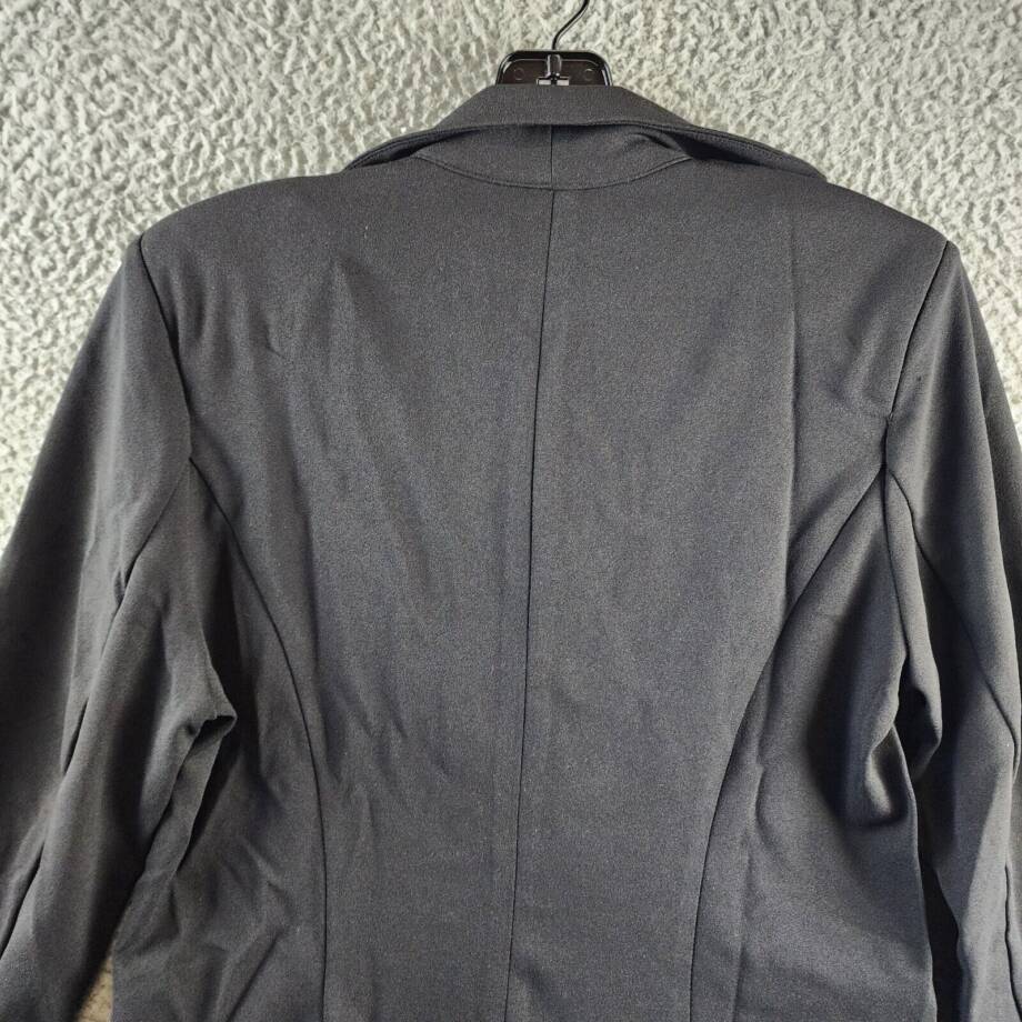 NY Collection Petite Long Sleeve Scuba Crepe Blazer Jacket Women's PL Black L/S