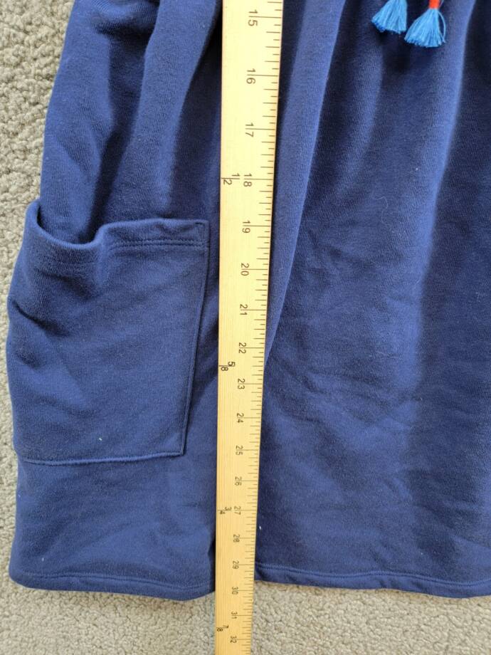Epic Threads French Terry Dress Girls L (14-16) Medieval Blue Drawstring Waist