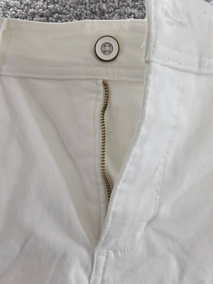 Lee Platinum Petite Georgia Belted Shorts Women's 10P White Pockets Button Zip
