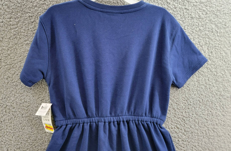 Epic Threads French Terry Dress Girls L (14-16) Medieval Blue Drawstring Waist