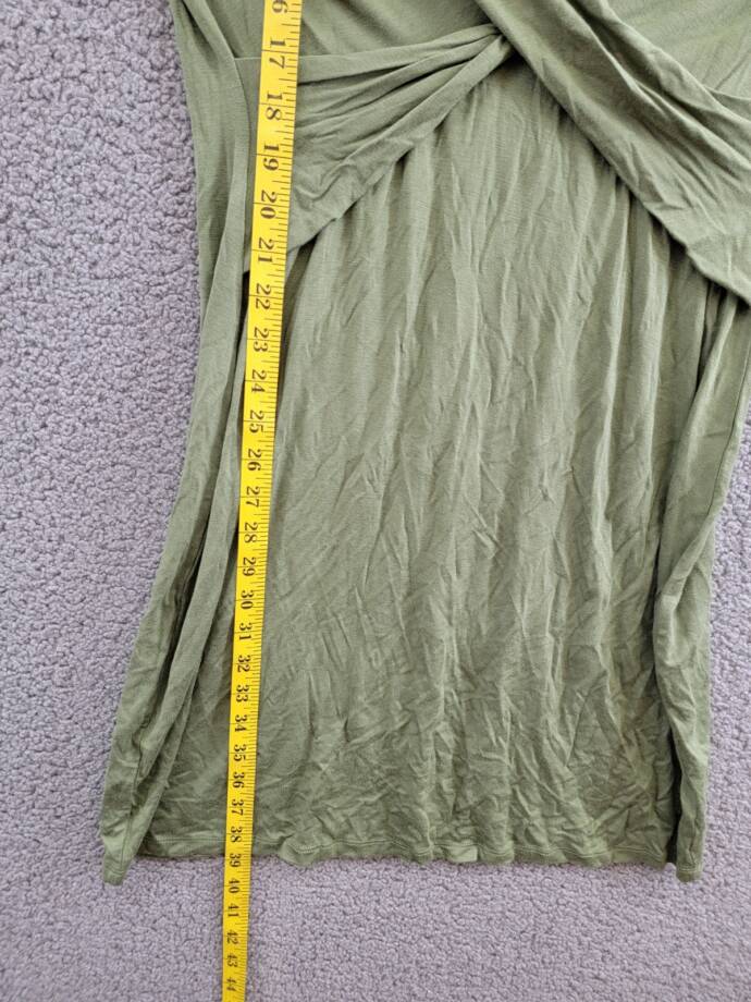 SHIFT Twist-Front Bodycon Juniors' XL Olive Green Scoop Neck Sleeveless Pullover