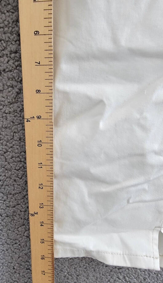 Lee Platinum Label Mid Rise Flat Front Skimmers Women's 8M White Pockets Zip